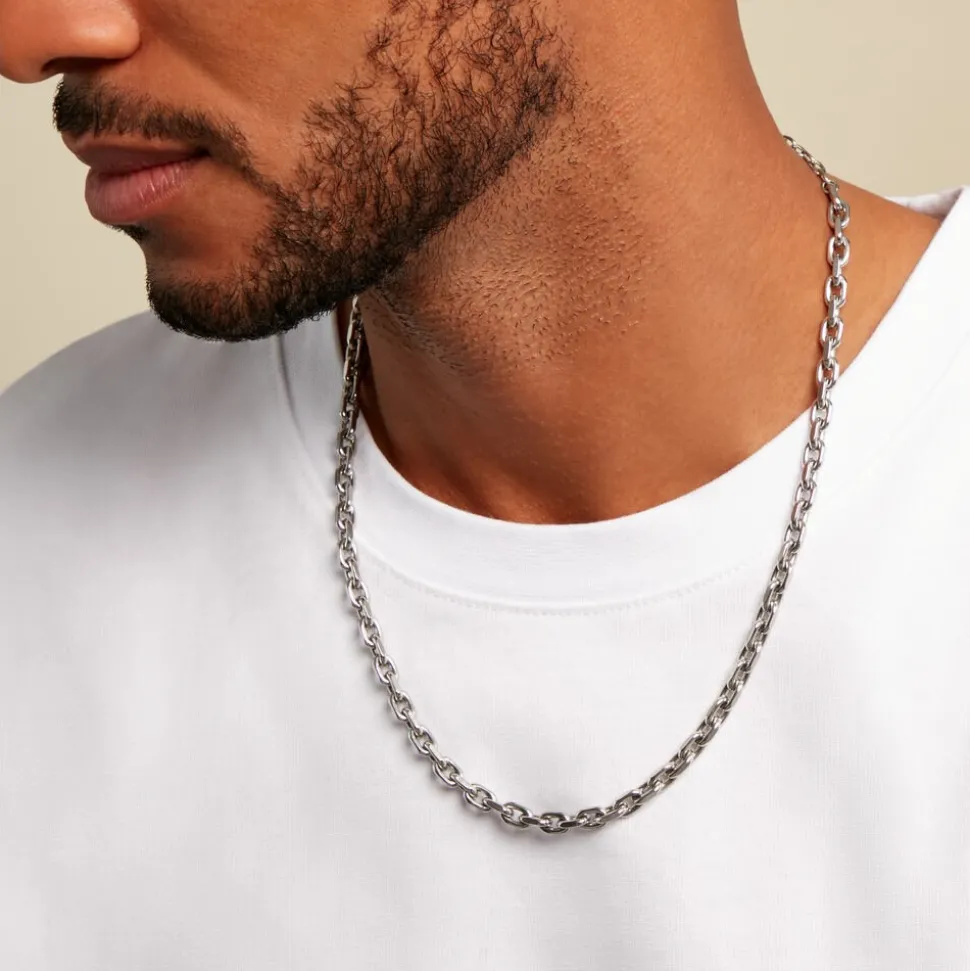 Collier Zacario Acier Blanc