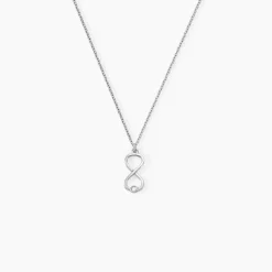 Collier Zayra Argent Blanc Oxyde De Zirconium