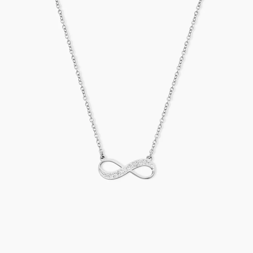 Collier Zelma Argent Blanc