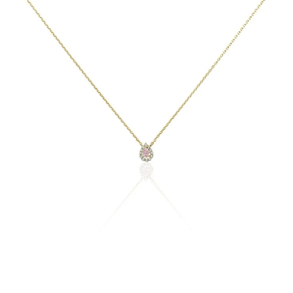 Collier Zihna Plaqué Or Jaune Pierre De Synthèse Oxyde|Marc Orian Outlet