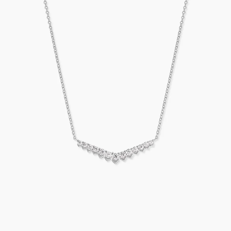 Collier Zuina Argent Blanc Oxyde De Zirconium