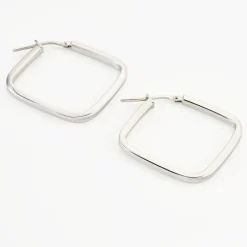 Creoles Argent Blanc Titania