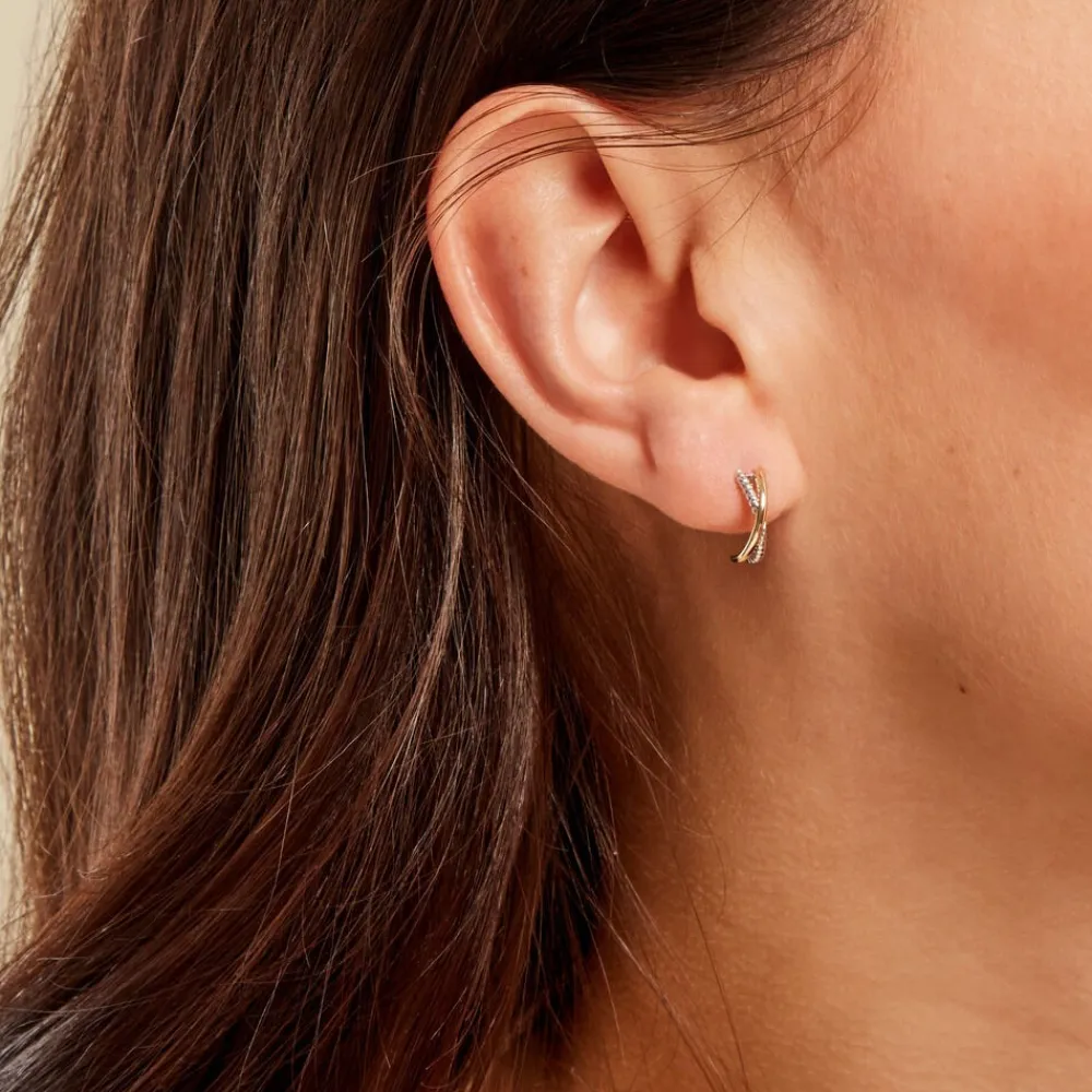 Creoles Louma Or Jaune Argent Blanc|Marc Orian Sale