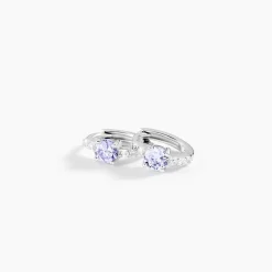 Creoles Rio Argent Blanc Oxyde De Zirconium|Marc Orian