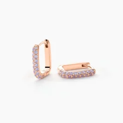 Creoles Rio Argent Rose Oxyde De Zirconium