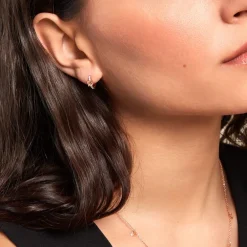 Creoles Rio Argent Rose Oxyde De Zirconium|Marc Orian Hot
