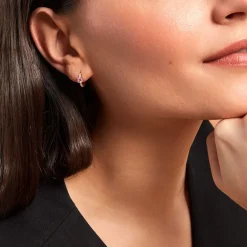 Creoles Rio Argent Rose Oxyde De Zirconium|Marc Orian New