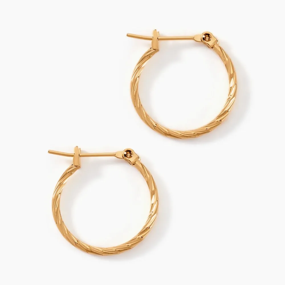 Créoles Anusha Plaqué Or Doré|Marc Orian Discount
