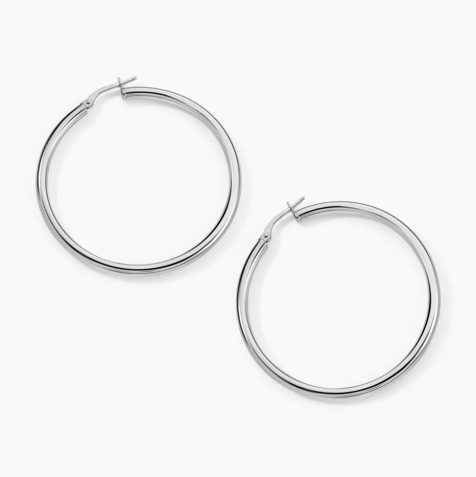 Créoles Argent Blanc Anne