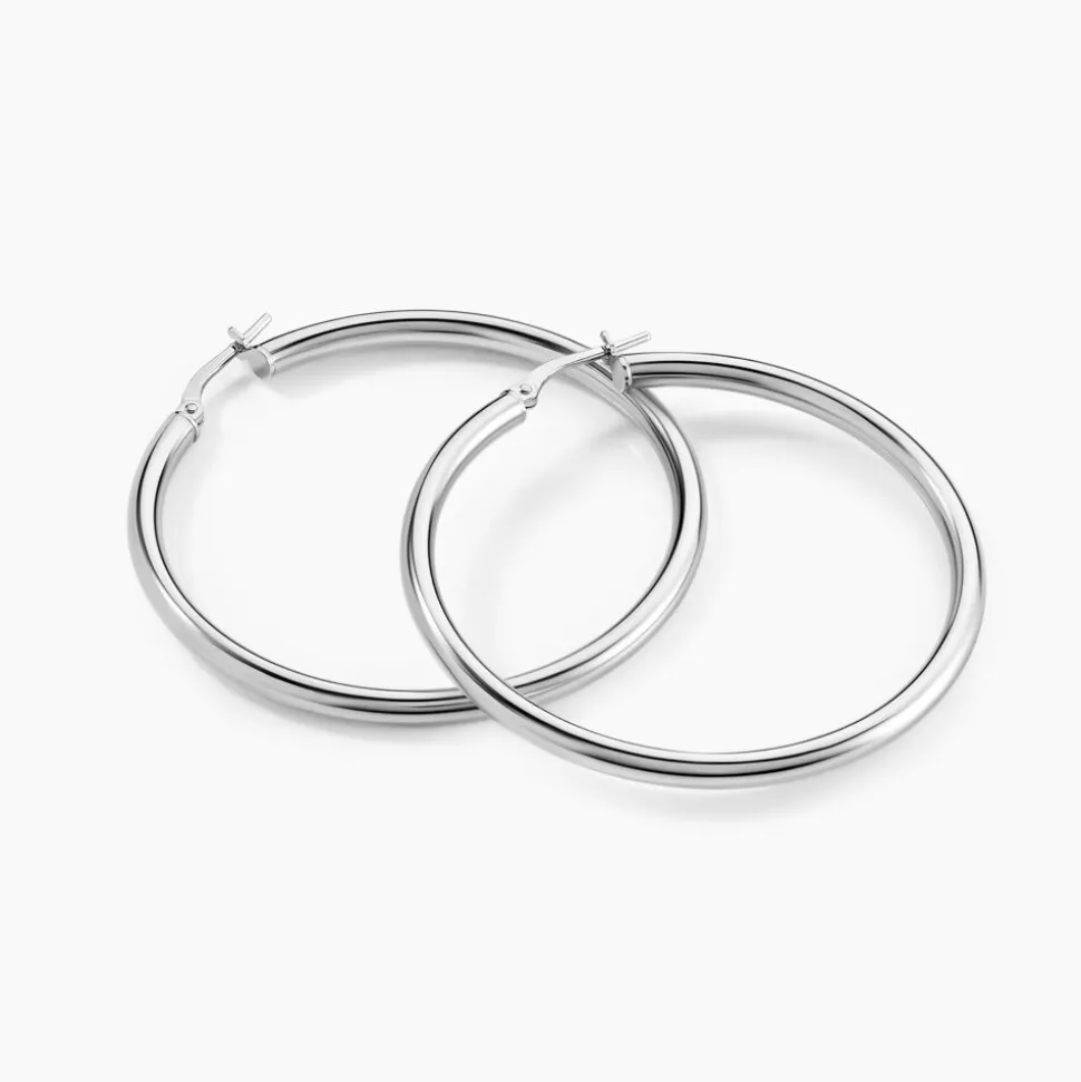 Créoles Argent Blanc Anne