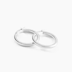 Créoles Argent Blanc Anne|Marc Orian