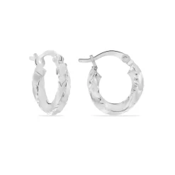 Créoles Argent Blanc Diane