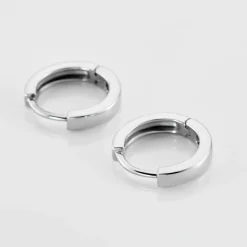 Créoles Argent Blanc Eleanora