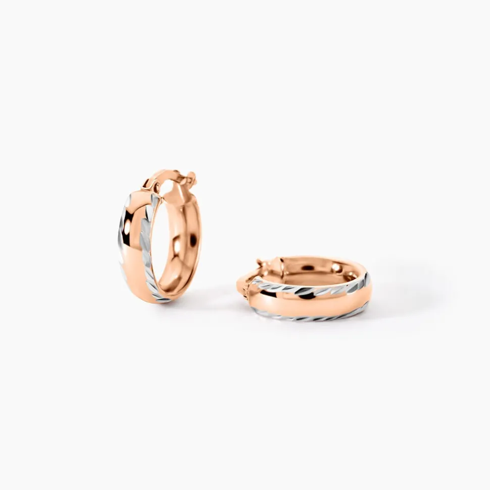 Créoles Argent Rose Ava