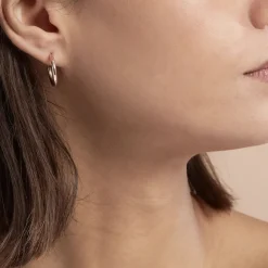 Créoles Argent Rose Olympia|Marc Orian Hot