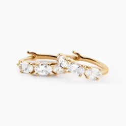 Créoles Cassi Plaqué Or Jaune Oxyde De Zirconium|Marc Orian Clearance