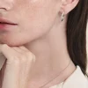 Créoles Classique Argent Blanc Jussi Oxyde De Zirconium