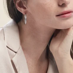 Créoles Django Argent Blanc Oxyde De Zirconium|Marc Orian Online