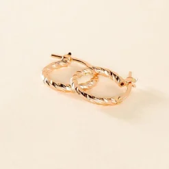 Créoles Djulia Argent Rose
