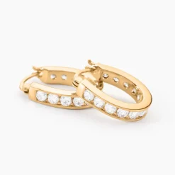 Créoles Doryne Plaqué Or Jaune Oxyde De Zirconium|Marc Orian Clearance