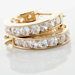Créoles Doryne Plaqué Or Jaune Oxyde De Zirconium|Marc Orian Clearance