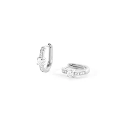 Créoles Francene Argent Blanc Oxyde De Zirconium|Marc Orian New