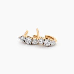 Créoles Georgia Plaqué Or Jaune Oxyde De Zirconium|Marc Orian Outlet