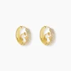 Créoles Guess Crazy Earrings Acier Jaune Oxyde De Zirconium