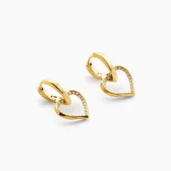 Créoles Guess Mon Amour Acier Jaune Oxyde De Zirconium|GUESS BIJOUX New
