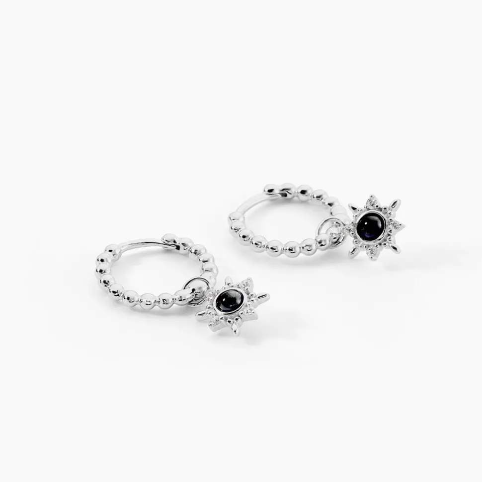 Créoles Hesper Argent Blanc Oxyde De Zirconium
