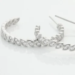 Créoles Juan Argent Blanc Oxyde De Zirconium