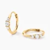 Créoles Kaelee Or Jaune Diamant Synthétique