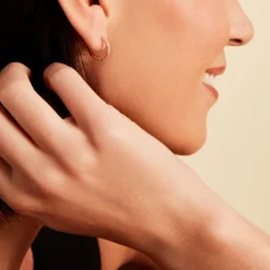 Créoles Kalinda Plaqué Or Jaune Oxyde De Zirconium|Marc Orian New