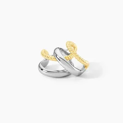 Créoles Lara Argent Bicolore|Marc Orian Outlet