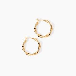 Créoles Lenna Torsadée Plaqué Or Jaune|Marc Orian Discount