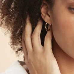 Créoles Lenna Torsadée Plaqué Or Jaune|Marc Orian Discount