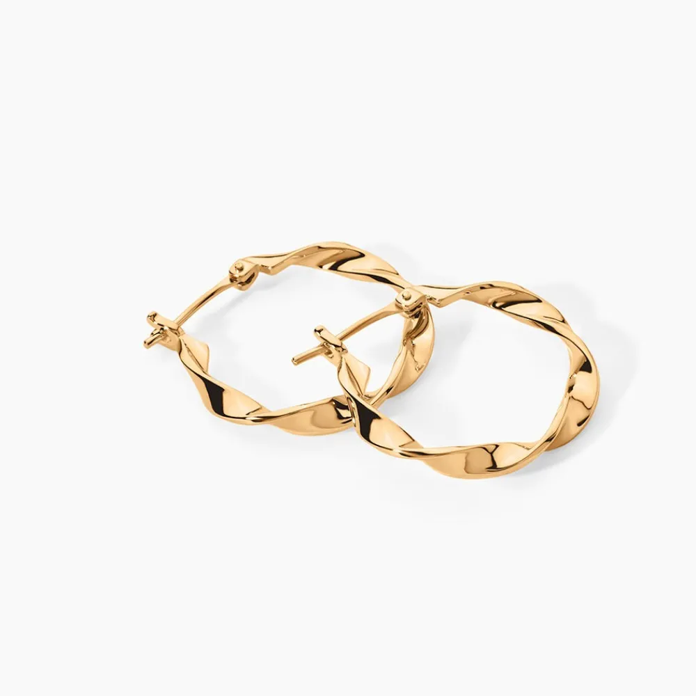 Créoles Lenna Torsadée Plaqué Or Jaune|Marc Orian Discount