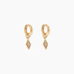 Créoles Leoda Plaqué Or Jaune Oxyde De Zirconium|Marc Orian Clearance