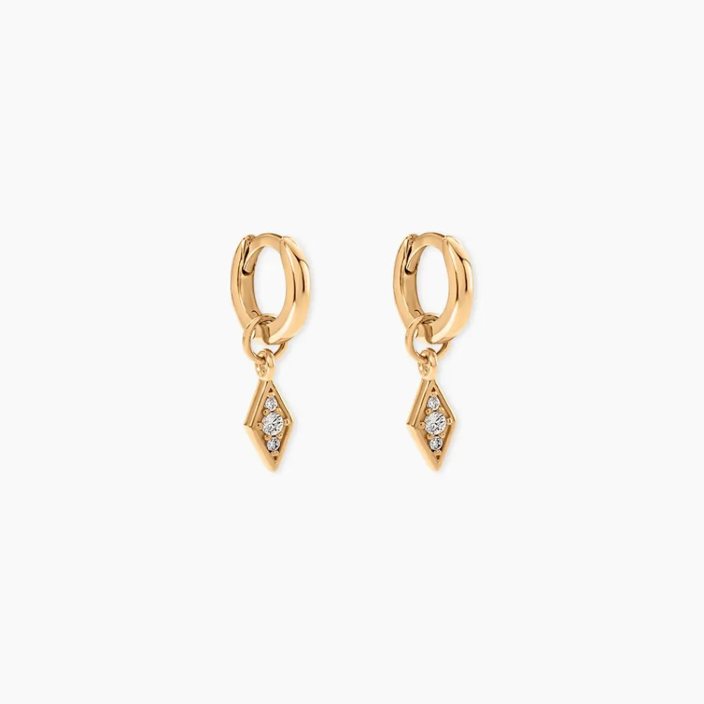 Créoles Leoda Plaqué Or Jaune Oxyde De Zirconium|Marc Orian Clearance