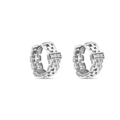 Créoles Lilibeth Argent Blanc Oxyde De Zirconium