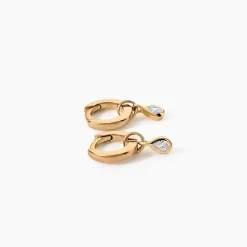 Créoles Lorianne Plaqué Or Jaune Oxyde De Zirconium|Marc Orian Discount