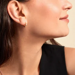 Créoles Louisie Plaqué Or Jaune Oxyde De Zirconium|Marc Orian Outlet