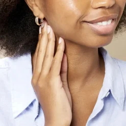 Créoles Marceline Rondes Plaqué Or Jaune Oxyde De Zirconium|Marc Orian Outlet