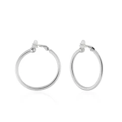 Créoles Maxa Argent Blanc