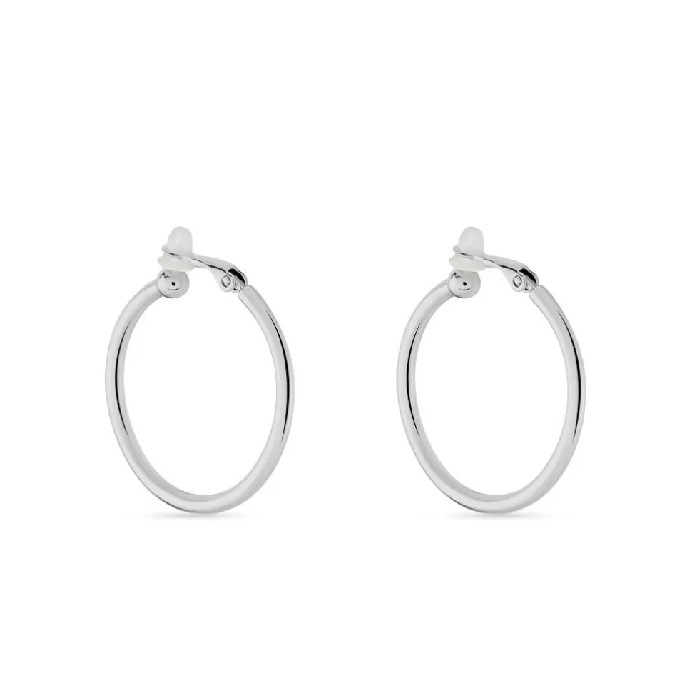 Créoles Maxa Argent Blanc