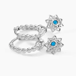 Créoles Meissa Argent Blanc Oxyde De Zirconium