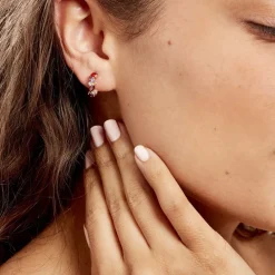 Créoles Muire Plaqué Or Jaune Oxyde De Zirconium|Marc Orian Discount