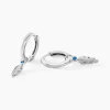 Créoles Nahara Argent Blanc Oxyde De Zirconium