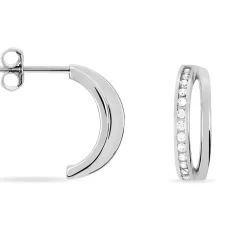 Créoles Otho Rondes Argent Blanc Oxyde De Zirconium|Marc Orian Outlet