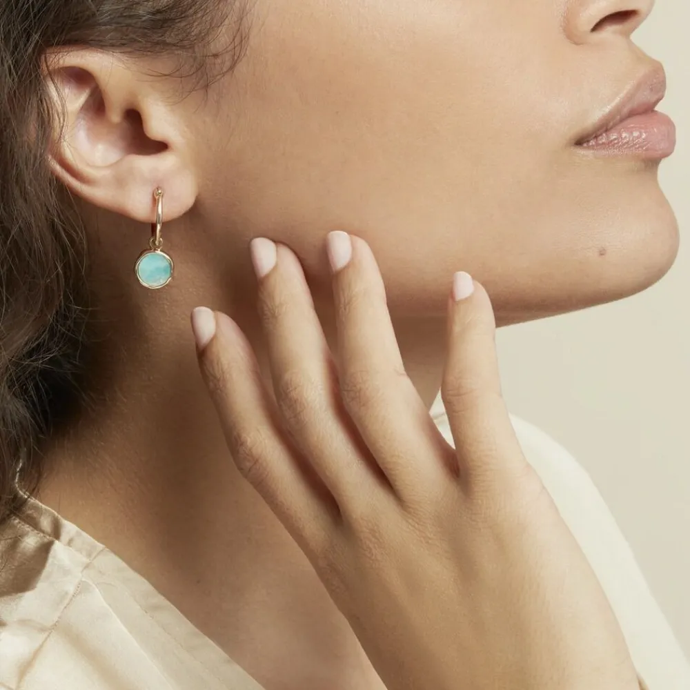 Créoles Plaqué Or Neassa Amazonite|Marc Orian Outlet